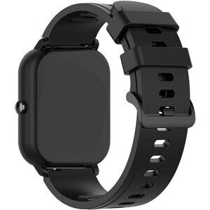 Bands Compatible for Letsfit EW1 IW1 Soft Silicone Waterproof Bracelet Black